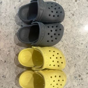 TWO PAIRS of size 6 toddler kids crocs